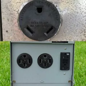 30 amp and 50 amp pedetal plug compared