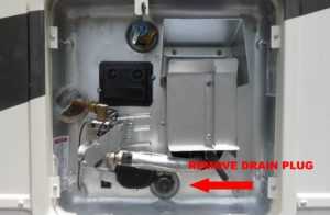 RV water heater anode rod drain plug