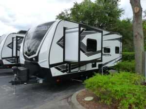A typical travel trailer RV.
