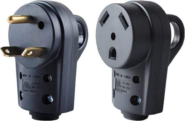 What does a 30 amp RV plug look like?