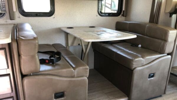 A lot of RV owners remove the dinette to upgrade the seating area