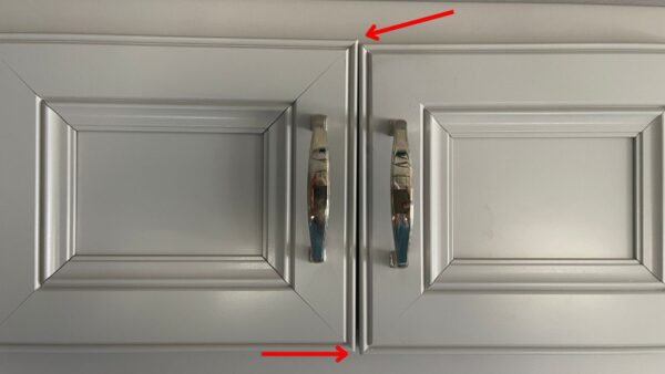 Badly aligned cabinet doors