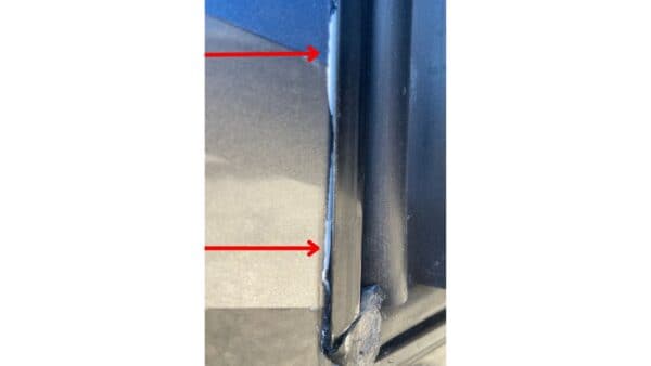 Slide room sealant missing on the exterior moulding flange