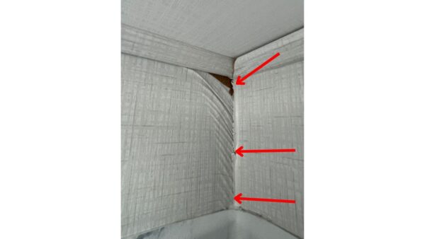 Another new RV quality snafu where two walls meet inside the RV