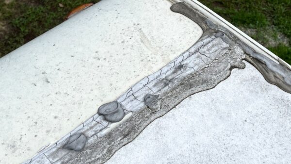 Brittle and cracked RV sealant