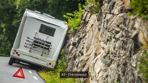 RV tire blowout