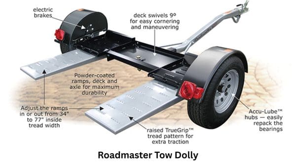 A Roadmaster tow dolly